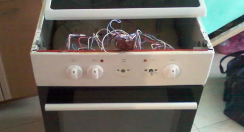 Ремонт керамической электроплиты. Деденево